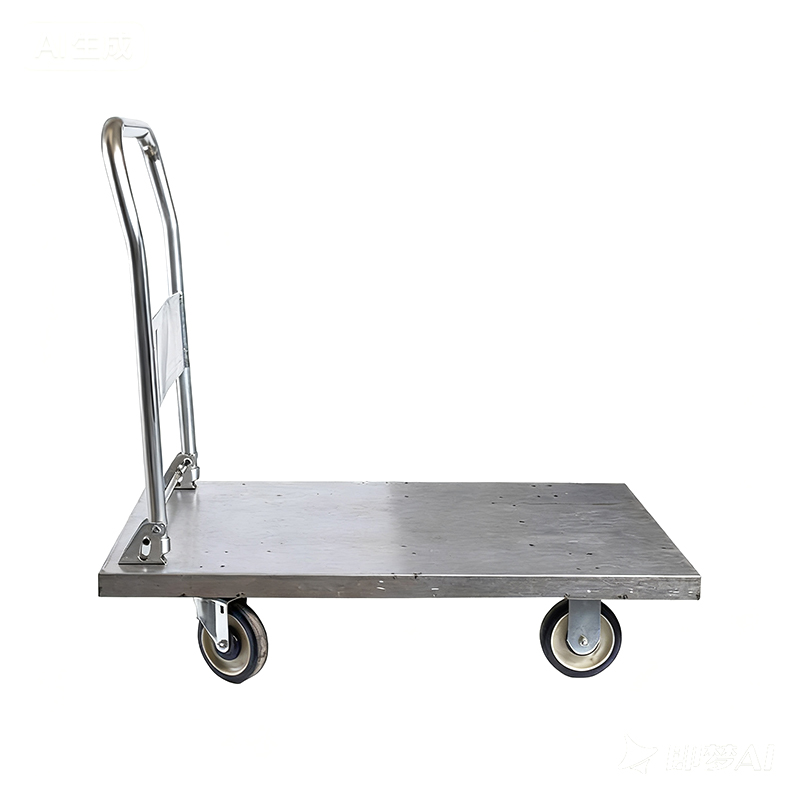 Cărucior din oțel rezistent, cărucior de marfă, transportor, cărucior plat pentru uz casnic, remorcă portabilă, cărucior mic pliabil, cărucior tras manual
