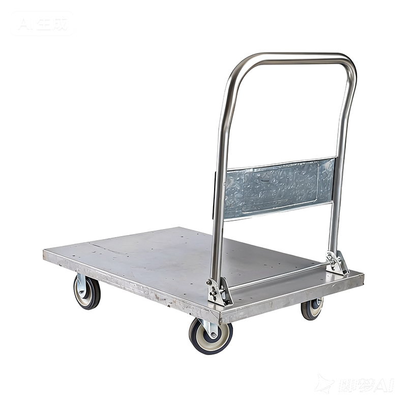 Cărucior din oțel rezistent, cărucior de marfă, transportor, cărucior plat pentru uz casnic, remorcă portabilă, cărucior mic pliabil, cărucior tras manual