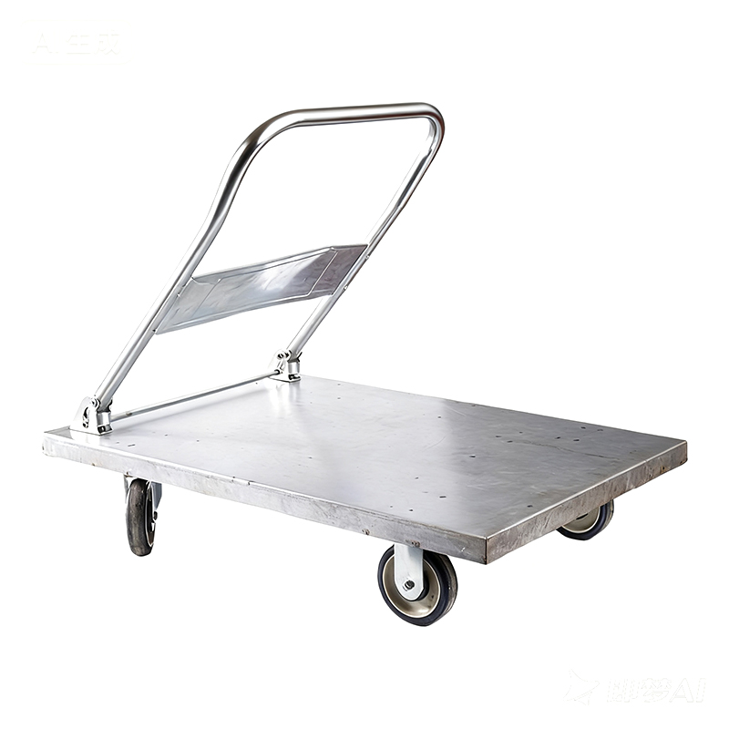 Cărucior din oțel rezistent, cărucior de marfă, transportor, cărucior plat pentru uz casnic, remorcă portabilă, cărucior mic pliabil, cărucior tras manual